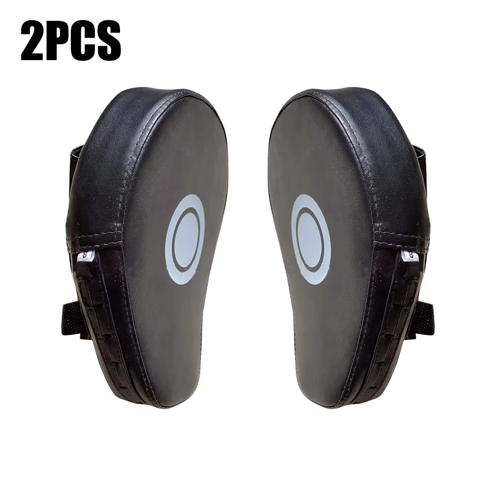 Curved Boxing Pad Muay Thai Hand Target Sanda Kickboxing Training Thickened Earthquake-Resistant Focus Punching Mitts PU Leather