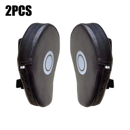 Curved Boxing Pad Muay Thai Hand Target Sanda Kickboxing Training Thickened Earthquake-Resistant Focus Punching Mitts PU Leather